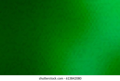 Light Green vector polygonal illustration, which consist of hexagons. Hexagonal design for your business. Creative geometric background in Origami style with gradient