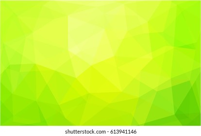 Light Green vector polygonal illustration, which consist of triangles. Triangular pattern for your business design. Geometric background in Origami style with gradient. 
