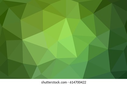 Light Green vector polygonal illustration, which consist of triangles. Triangular design for your business. Creative geometric background in Origami style with gradient