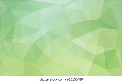 Light Green vector polygonal illustration, which consist of triangles. Triangular design for your business. Creative geometric background in Origami style with gradient