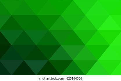 Light Green vector polygonal illustration, which consist of triangles. Triangular design for your business. Creative geometric background in Origami style with gradient