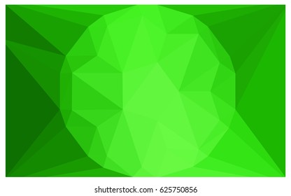 Light Green vector polygonal illustration, which consist of triangles with a gemstone in center. Triangular design of a huge diamond for your business. Creative geometric background of gems.
