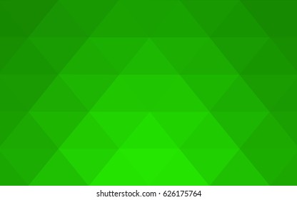 Light Green vector polygonal illustration, which consist of triangles. Triangular pattern for your business design. Geometric background in Origami style with gradient. 