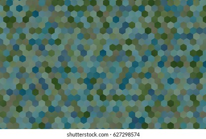 Light Green vector polygonal illustration, which consist of hexagons. Hexagonal pattern for your business design. Geometric background in Origami style with gradient. 