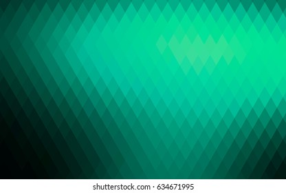 Light Green vector polygonal illustration, which consist of rectangles. Rectangular pattern for your business design. Geometric background in Origami style with gradient. 