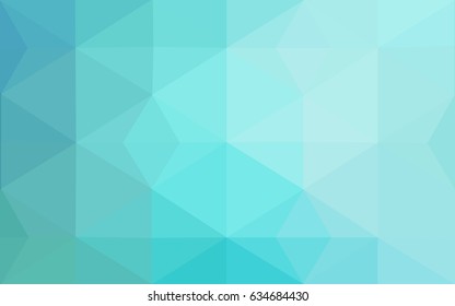 Light Green vector polygonal illustration, which consist of triangles. Triangular design for your business. Creative geometric background in Origami style with gradient
