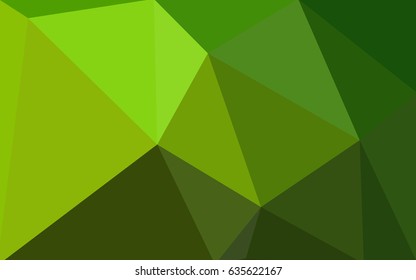 Light Green vector polygonal illustration, which consist of triangles. Triangular design for your business. Creative geometric background in Origami style with gradient