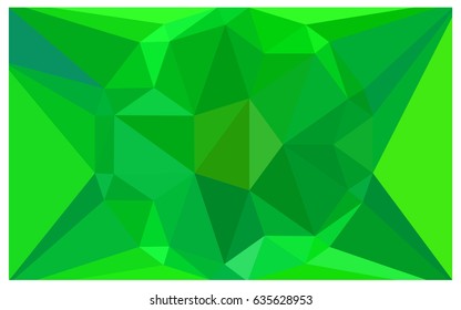 Light Green vector polygonal illustration, which consist of triangles with a gemstone in center. Triangular design of a huge diamond for your business. Creative geometric background of gems.