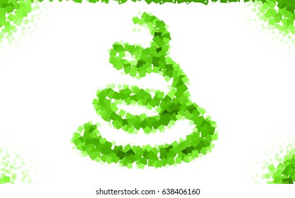 Light Green vector polygonal illustration, which consist of rectangles. Rectangular pattern for your business design. Geometric background in Origami style with gradient. 