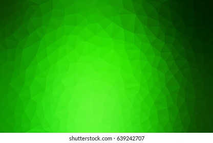 Light Green vector polygonal illustration, which consist of triangles. Triangular pattern for your business design. Geometric background in Origami style with gradient. 