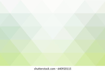 Light Green vector polygonal illustration, which consist of triangles. Triangular pattern for your business design. Geometric background in Origami style with gradient. 