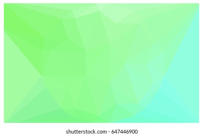 Light Green vector polygonal illustration, which consist of triangles with a gemstone in center. Triangular design of a huge diamond for your business. Creative geometric background of gems.