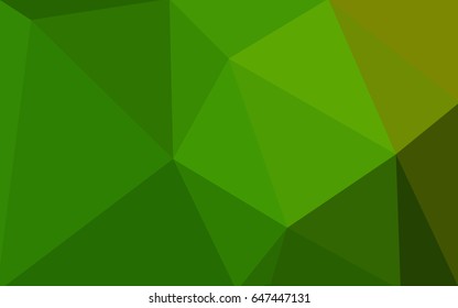 Light Green vector polygonal illustration, which consist of triangles. Triangular pattern for your business design. Geometric background in Origami style with gradient. 