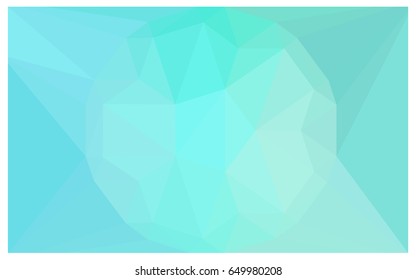 Light Green vector polygonal illustration, which consist of triangles with a gemstone in center. Triangular design of a huge diamond for your business. Creative geometric background of gems.