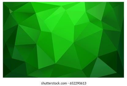 Light Green vector polygonal illustration, which consist of triangles. Triangular design for your business. Creative geometric background in Origami style with gradient