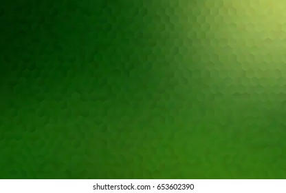 Light Green vector polygonal illustration, which consist of hexagons. Hexagonal pattern for your business design. Geometric background in Origami style with gradient. 