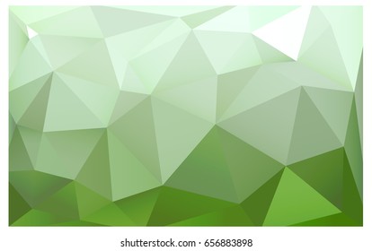 Light Green vector polygonal illustration, which consist of triangles. Triangular design for your business. Creative geometric background in Origami style with gradient
