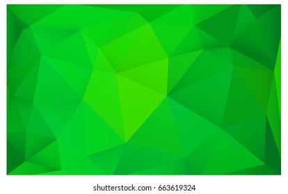Light Green vector polygonal illustration, which consist of triangles. Triangular pattern for your business design. Geometric background in Origami style with gradient. 