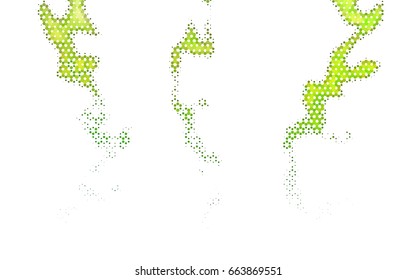 Light Green vector polygonal illustration, which consist of hexagons. Hexagonal pattern for your business design. Geometric background in Origami style with gradient. 