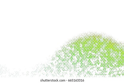 Light Green vector polygonal illustration, which consist of hexagons. Hexagonal pattern for your business design. Geometric background in Origami style with gradient. 