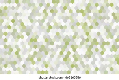 Light Green vector polygonal illustration, which consist of hexagons. Hexagonal design for your business. Creative geometric background in Origami style with gradient