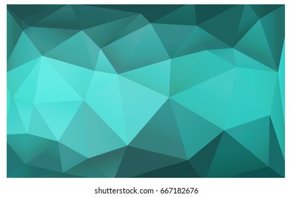 Light Green vector polygonal illustration, which consist of triangles. Triangular pattern for your business design. Geometric background in Origami style with gradient. 