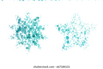 Light Green vector polygonal illustration, which consist of rectangles. Rectangular pattern for your business design. Geometric background in Origami style with gradient. 