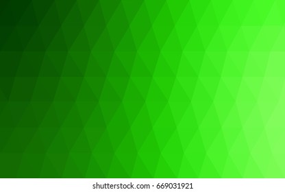 Light Green vector polygonal illustration, which consist of triangles. Triangular design for your business. Creative geometric background in Origami style with gradient