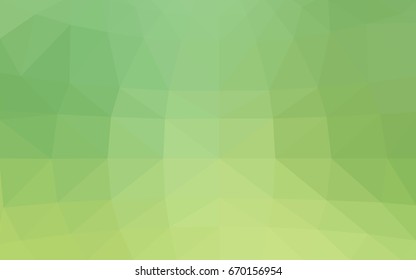 Light Green vector polygonal illustration, which consist of triangles. Triangular design for your business. Creative geometric background in Origami style with gradient