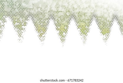 Light Green vector polygonal illustration, which consist of hexagons. Hexagonal design for your business. Creative geometric background in Origami style with gradient