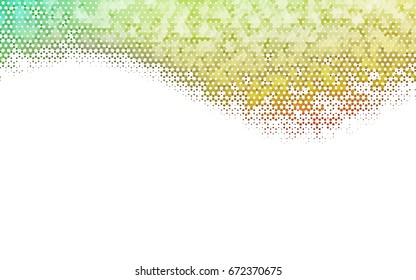 Light Green vector polygonal illustration, which consist of hexagons. Hexagonal design for your business. Creative geometric background in Origami style with gradient