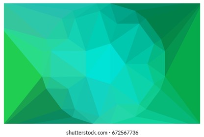 Light Green vector polygonal illustration, which consist of triangles with a gemstone in center. Triangular design of a huge diamond for your business. Creative geometric background of gems.