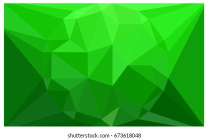 Light Green vector polygonal illustration, which consist of triangles with a gemstone in center. Triangular design of a huge diamond for your business. Creative geometric background of gems.