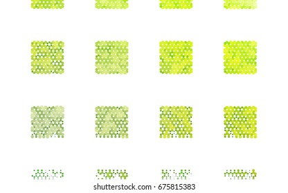 Light Green vector polygonal illustration, which consist of hexagons. Hexagonal pattern for your business design. Geometric background in Origami style with gradient. 
