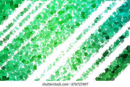 Light Green vector polygonal illustration, which consist of rectangles. Rectangular pattern for your business design. Geometric background in Origami style with gradient. 