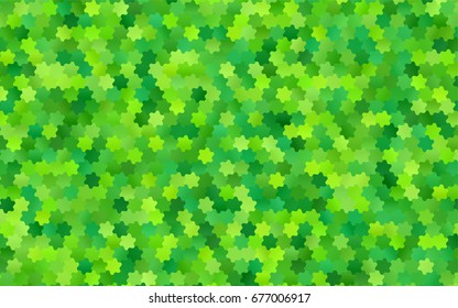 Light Green vector polygonal illustration, which consist of hexagons. Hexagonal design for your business. Creative geometric background in Origami style with gradient