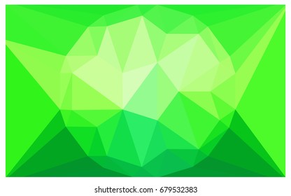 Light Green vector polygonal illustration, which consist of triangles with a gemstone in center. Triangular design of a huge diamond for your business. Creative geometric background of gems.