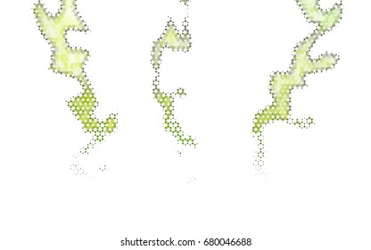 Light Green vector polygonal illustration, which consist of hexagons. Hexagonal design for your business. Creative geometric background in Origami style with gradient