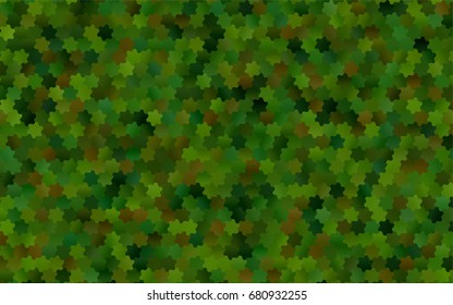 Light Green vector polygonal illustration, which consist of hexagons. Hexagonal design for your business. Creative geometric background in Origami style with gradient