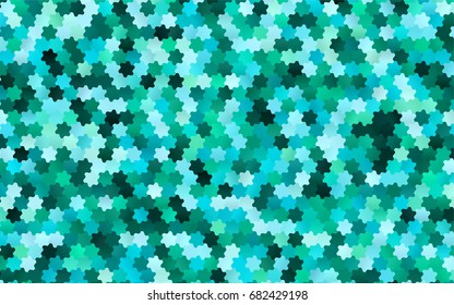 Light Green vector polygonal illustration, which consist of hexagons. Hexagonal design for your business. Creative geometric background in Origami style with gradient
