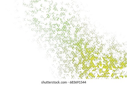 Light Green vector polygonal illustration, which consist of hexagons. Hexagonal design for your business. Creative geometric background in Origami style with gradient
