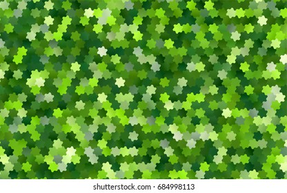 Light Green vector polygonal illustration, which consist of hexagons. Hexagonal design for your business. Creative geometric background in Origami style with gradient