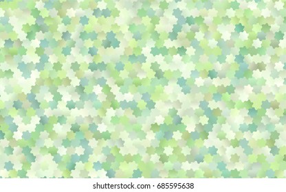 Light Green vector polygonal illustration, which consist of hexagons. Hexagonal pattern for your business design. Geometric background in Origami style with gradient. 