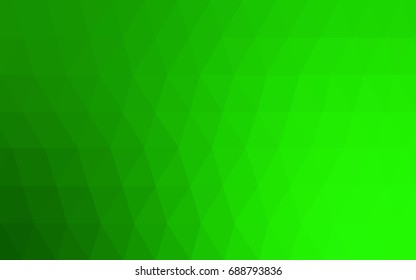 Light Green vector polygonal illustration, which consist of triangles. Triangular pattern for your business design. Geometric background in Origami style with gradient. 