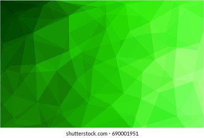Light Green vector polygonal illustration, which consist of triangles. Triangular design for your business. Creative geometric background in Origami style with gradient