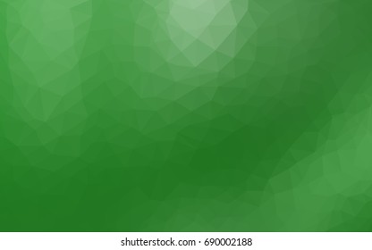 Light Green vector polygonal illustration, which consist of triangles. Triangular design for your business. Creative geometric background in Origami style with gradient