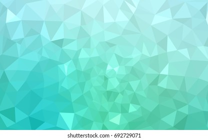 Light Green vector polygonal illustration, which consist of triangles. Triangular pattern for your business design. Geometric background in Origami style with gradient. 
