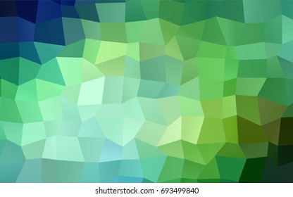 Light Green vector polygonal illustration consisting of rectangles. Rectangular design for your business. Creative geometric background in origami style with gradient.