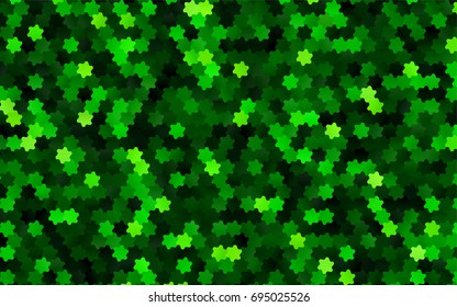 Light Green vector polygonal illustration, which consist of hexagons. Hexagonal design for your business. Creative geometric background in Origami style with gradient