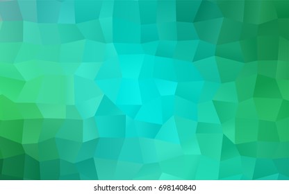 Light Green vector polygonal illustration, which consist of rectangles. Rectangular pattern for your business design. Geometric background in Origami style with gradient. 